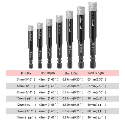 🔥90% OFF🔥Hex shank drill bits for marble/tile/stone[Full Set]🛠️