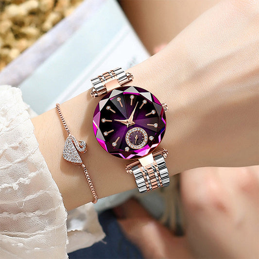 💎👑Goddess Day Special Offer 90% OFF🌟 Women's Luxury Shiny Waterproof Stainless Steel Watch - Elegant Style, Dazzling Shine, Perfect Gift!