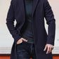 👔 Men's Classic Single Row Buckle Solid Color Jacket - Timeless Daily Essential