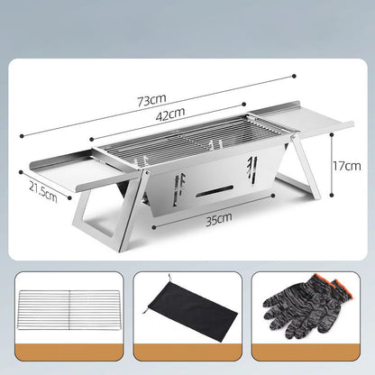 🔥Hot Sale 90% 0FF🔥Stainless Steel Folding Outdoor Barbecue