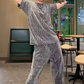 Men’s Short Sleeve Top & Wide Leg Pants 2-Piece Set