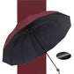 ☔  🌬️ 12-Rib Windproof Umbrella - Large Coverage & Compact Fold, Durable Frame for Heavy Rain & Wind 📦✨