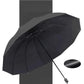 ☔  🌬️ 12-Rib Windproof Umbrella - Large Coverage & Compact Fold, Durable Frame for Heavy Rain & Wind 📦✨
