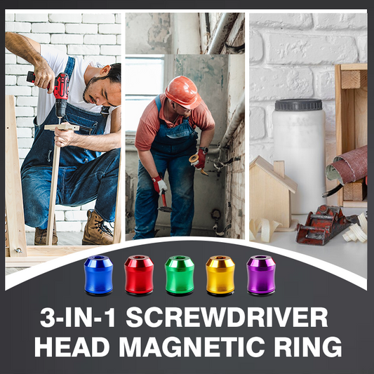 🔥While Supplies Last 90% OFF!🎉 3-in-1 Screwdriver Head Magnetic Ring