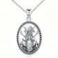 Retro Oval Goddess Necklace