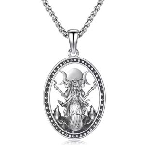 Retro Oval Goddess Necklace